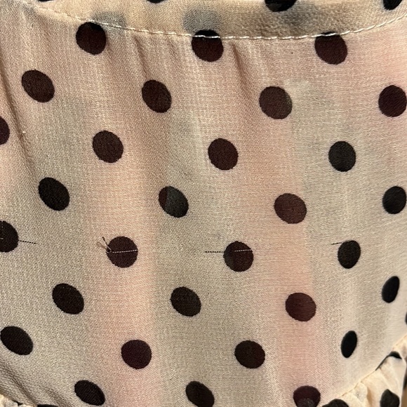 Suzanne Betro Light Pink and Polka Dot BabyDoll Shirt XL - Picture 3 of 6